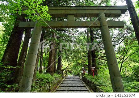 鳥取県 大神山神社奥宮の鳥居 鳥取県 大神山神社奥宮の鳥居 143152674