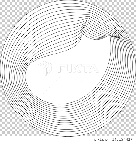 Circle white overlapping blend. Design element for frame, label, tag 143154427