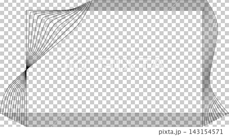 Rectangle frame emblem dynamic line blending. Technology creative 143154571