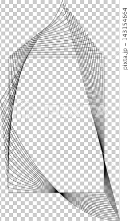 Rectangle frame emblem dynamic line blending. Technology creative 143154664
