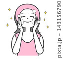 洗顔する女性1 143156790