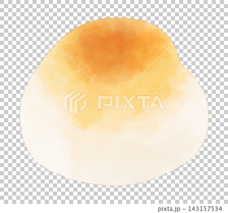 Illustration of grilled mochi rice cakes in watercolor style 143157534