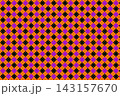 チェック水玉　オレンジ×黒×紫の背景素材 143157670