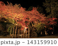ライトアップされ赤やオレンジ色が鮮やかな筑波山の紅葉 143159910