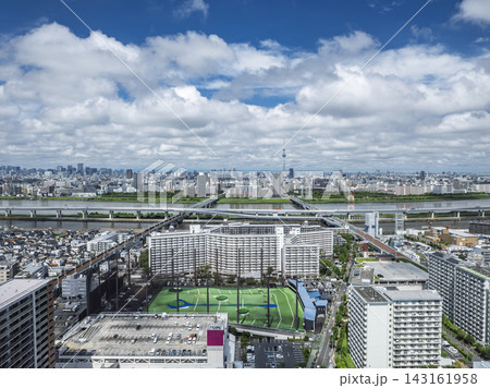 船堀タワー展望台からの夏の東京の風景 東京都江戸川区船堀 船堀タワー展望台からの夏の東京の風景 東京都江戸川区船堀 143161958