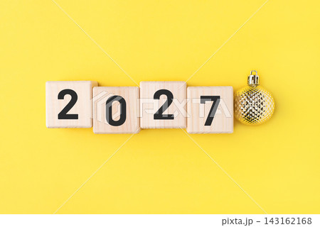 Wooden cubes with numbers of the New Year 2027 Wooden cubes with numbers of the New Year 2027 143162168
