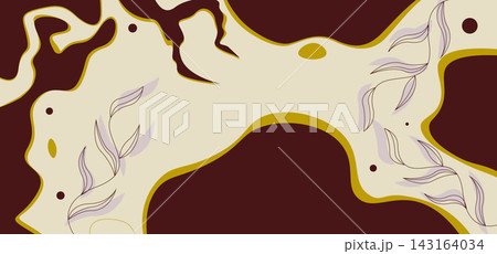 Hand drawing organic and fluid pattern background. Abstract flat background. 143164034