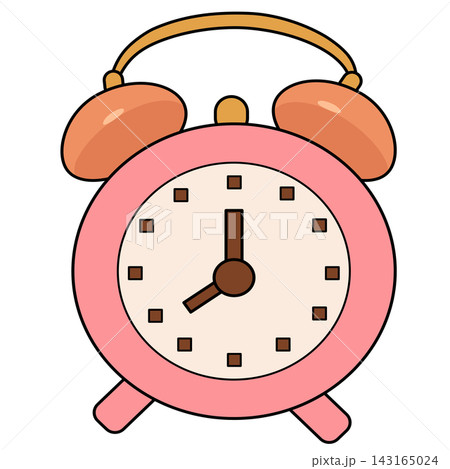 Pink retro alarm clock time management wake up bell element sticker print visual graphic clipart artwork design icon illustration Pink retro alarm clock time management wake up bell element sticker print visual graphic clipart artwork design icon illustration 143165024