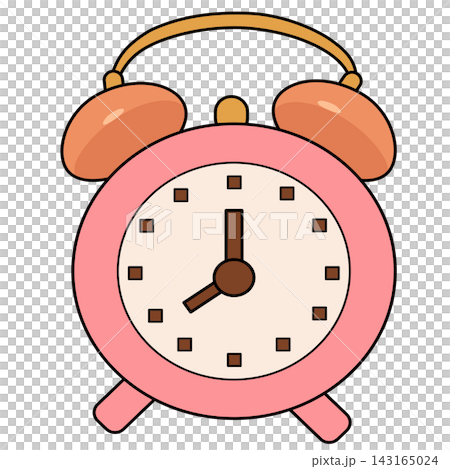 Pink retro alarm clock time management wake up bell element sticker print visual graphic clipart artwork design icon illustration Pink retro alarm clock time management wake up bell element sticker print visual graphic clipart artwork design icon illustration 143165024