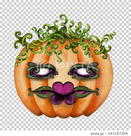 Mad Professor Pumpkinstein Watercolor Character Mad Professor Pumpkinstein Watercolor Character 143167264