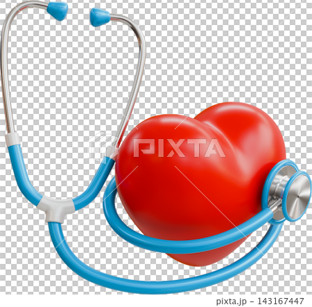 Stethoscope And Heart 3D Render Transparent Png Illustration Stethoscope And Heart 3D Render Transparent Png Illustration 143167447