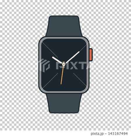 Simple illustration of a smartwatch Simple illustration of a smartwatch 143167494