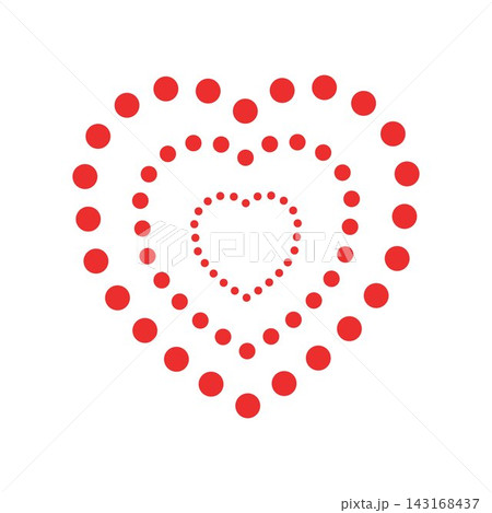 Vector flat dotted heart 143168437