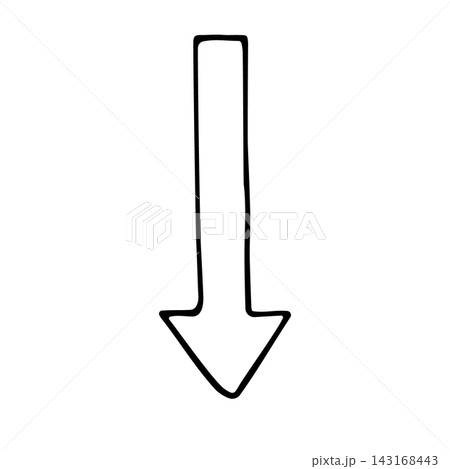 Vector hand drawn sketch doodle arrow 143168443