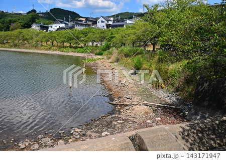 池田湖公園/渇水時/Ikeda lake(長崎県大村市) 池田湖公園/渇水時/Ikeda lake(長崎県大村市) 143171947