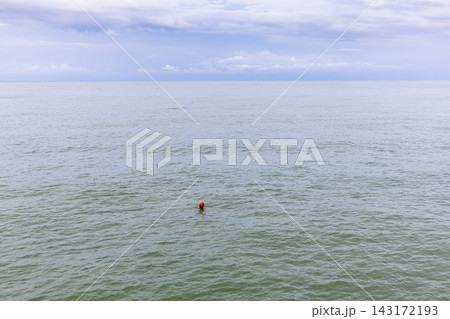 green water of Batumi Bay of Black Sea in autumn 143172193