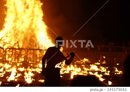 Fire at night in a summer event Fire at night in a summer event 143173032