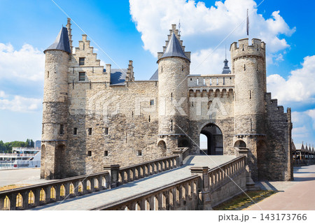 Het Steen medieval fortress in Antwerp city, Belgium 143173766