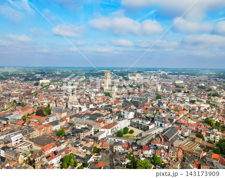 Aerial cityscape view of the city center in Mechelen, Belgium Aerial cityscape view of the city center in Mechelen, Belgium 143173909