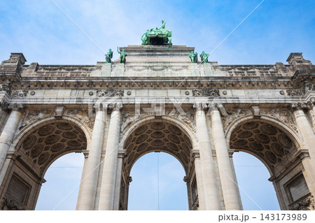 Triumphal Arch or Arcade du Cinquantenaire in Brussels city, Belgium 143173989