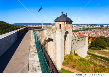Fortification wall, Tour de la Reine watchtower at Besancon Citadel 143174235