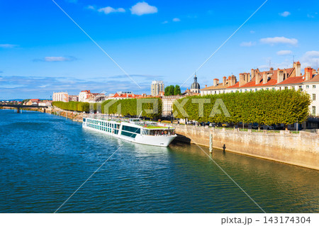 Old town and Saone river in Chalon sur Saone city, France Old town and Saone river in Chalon sur Saone city, France 143174304