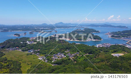 千巌山山頂上空からのドローン空撮 千巌山山頂上空からのドローン空撮 143176503