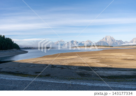 A stunning view of the Teton mountain range in Grand Teton National Park, WY. 143177334