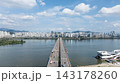Aerial Hyperlapse of Yeouido Financial Skyline, National Assembly and Hangang River in Seoul 143178260