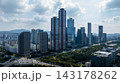 Aerial Hyperlapse of Yeouido Financial Skyline, National Assembly and Hangang River in Seoul 143178262