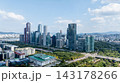 Aerial Hyperlapse of Yeouido Financial Skyline, National Assembly and Hangang River in Seoul 143178266