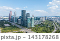 Aerial Hyperlapse of Yeouido Financial Skyline, National Assembly and Hangang River in Seoul 143178268