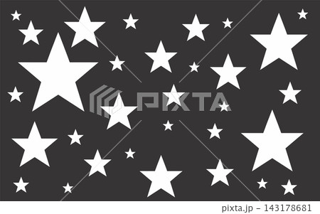 White Five-Point Stars Pattern Background Vector Illustration 143178681