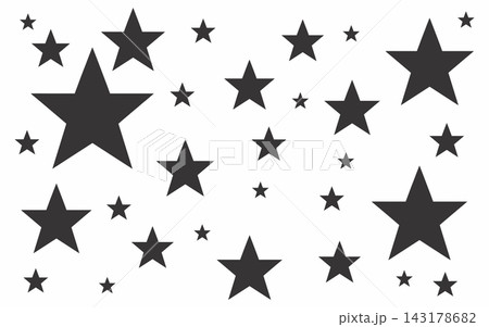Black Five-Point Stars Pattern Background Vector Illustration 143178682