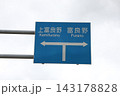 上富良野　富良野と書かれた道路標識 143178828