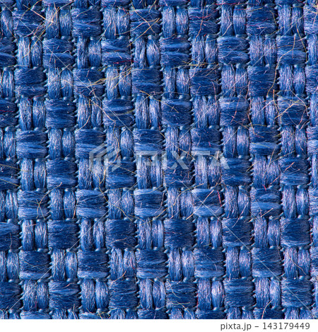 Close up of a blue woven fabric texture background 143179449