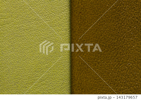 Close-up of dual color leather texture and fold pattern 143179657