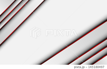 White diagonal stripes with red line isolated on white background. 143180497