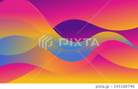 Colorful gradient reflection on wave background. 143180740