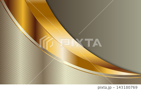 Golden curved texture with line background. 143180769
