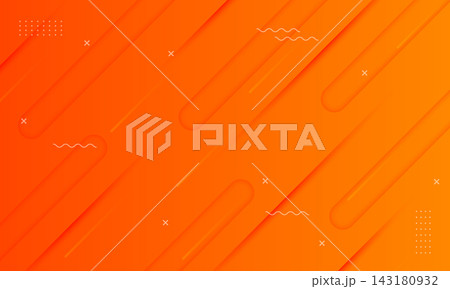 Orange gradient rounded shape shadows background. 143180932