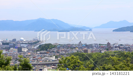 宮島サービスエリア　山陽道　山陽自動車道　山陽道下り　展望台　瀬戸内海　宮島　広島県　廿日市市　　 143181221