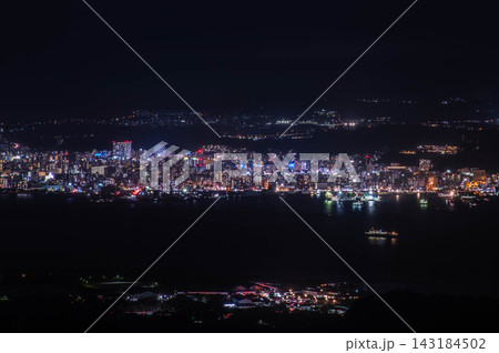 湯之平展望所から望む夜景 湯之平展望所から望む夜景 143184502