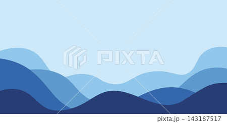 Modern abstract blue layered wave background with flowing shapes and copy space. Vector Modern abstract blue layered wave background with flowing shapes and copy space. Vector 143187517