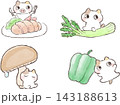 三毛猫の水彩アイコンいろいろ 143188613