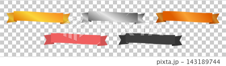 A set of simple ribbon illustration materials A set of simple ribbon illustration materials 143189744