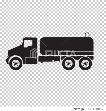 Tanker Truck Silhouette Tanker Truck Silhouette 143190087
