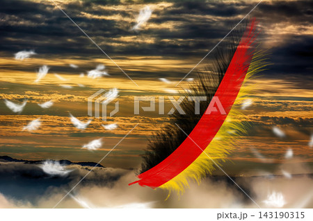 3D Flag on feathers 143190315