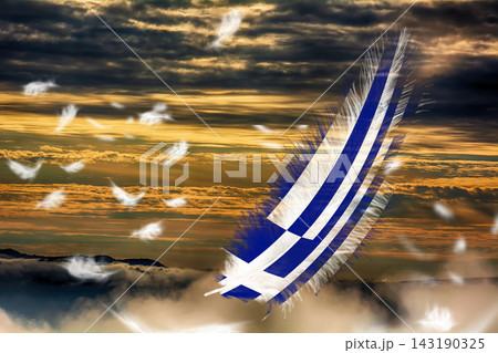 3D Flag on feathers 143190325
