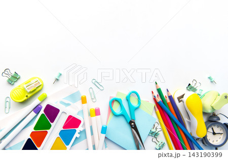 School supplies for education and creative learning 143190399